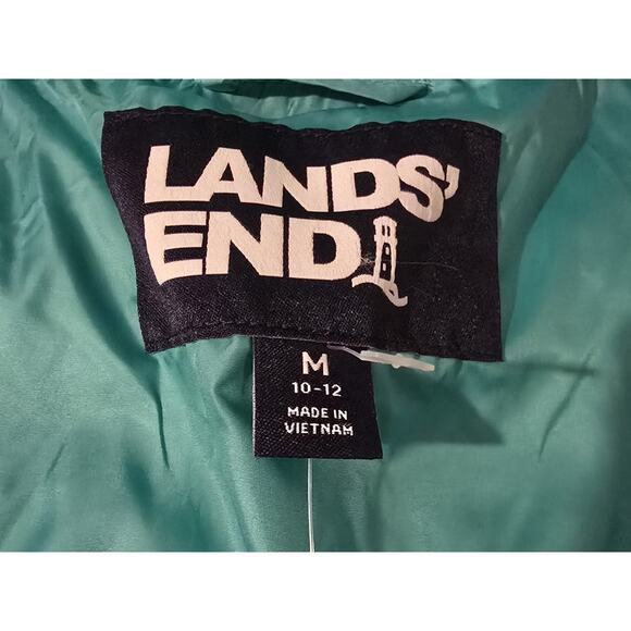 LANDS' END Womens M 10-12 600 Fill PREMIUM DOWN PUFFER VEST Light Teal NWT - Picture 7 of 8
